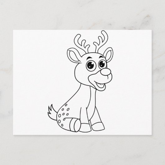 Deer Animal Fawn Baby Young Animal Cute Briefkaart (Voorkant)