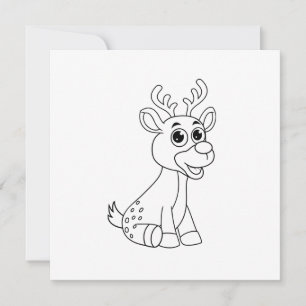 Deer Animal Fawn Baby Young Animal Cute Briefkaart