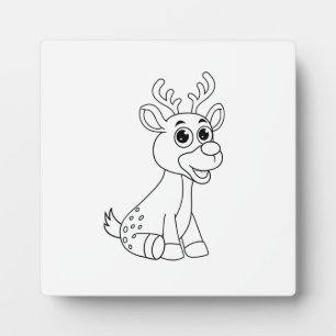 Deer Animal Fawn Baby Young Animal Cute Briefkaart Fotoplaat
