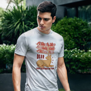 Deer Animal met boekbibliotheek T-shirt