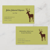 Deer Animal Wildlife Visitekaartje (Voorkant / Achterkant)