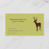 Deer Animal Wildlife Visitekaartje (Achterkant)