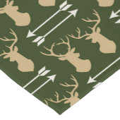 Deer Antler Arrow Forest Green Pattern Korte Tafelloper (Hoek)