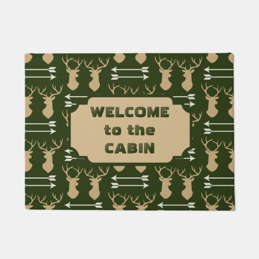 Deer Antler Arrow Pattern Cabin Deurmat (Voorkant)