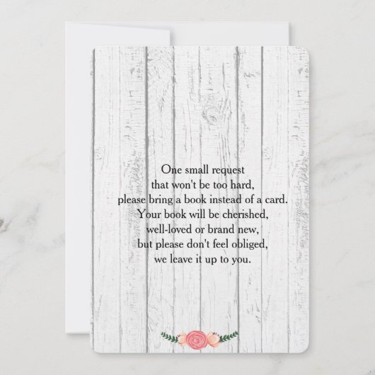 Deer Antler Baby Q Douche uitnodiging (Achterkant)