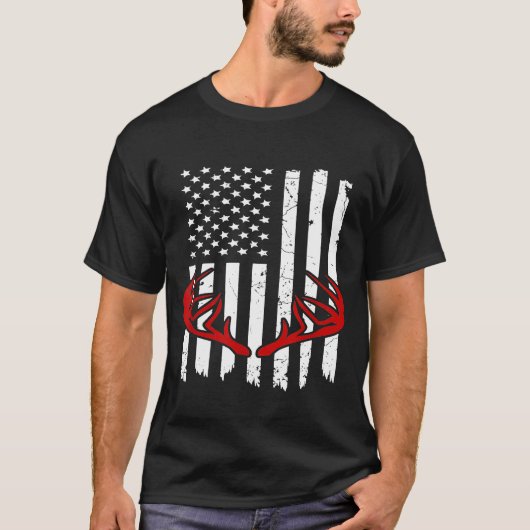 Deer Antler Bow Hunt 2020 Tee Whitetail Hunter Ame T-shirt (Voorkant)