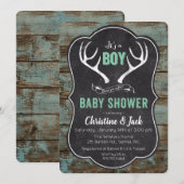 Deer Antler Boy Baby shower Kaart (Voorkant / Achterkant)