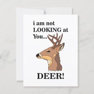 Deer Antler Funny Briefkaart