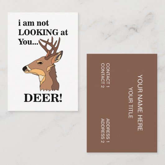 Deer Antler Funny Outdoor Visitekaartje (Voorkant / Achterkant)