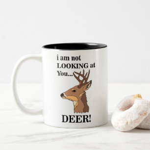 Deer Antler Funny Tweekleurige Koffiemok