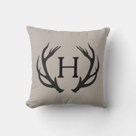 Deer Antler Monogram Kussen