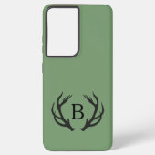 Deer Antler Monogram Samsung Galaxy Hoesje (Achterkant)