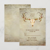 Deer Antler Southwestern Wedding RSVP (Voorkant / Achterkant)