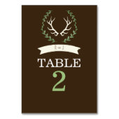 Deer Antler Wedding Table Kaart (Achterkant)