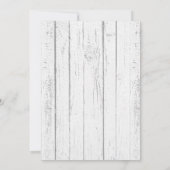 Deer Antler White wood Baby shower Invitation Kaart (Achterkant)