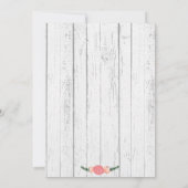 Deer Antler White wood Bridal Shower Kaart (Achterkant)