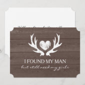 Deer antler Zal je mijn bruidskaart zijn Kaart (Voorkant / Achterkant)