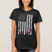 Deer Antlers American Flag Usa Hunting Vist T-shirt (Voorkant)