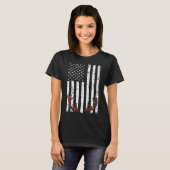 Deer Antlers American Flag Usa Hunting Vist T-shirt (Voorkant volledig)