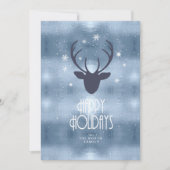 Deer Antlers Arrows Kerstfoto Blauw ID861 Aankondiging (Voorkant)