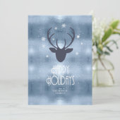 Deer Antlers Arrows Kerstfoto Blauw ID861 Aankondiging (Staand voorkant)