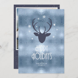 Deer Antlers Arrows Kerstfoto Blauw ID861 Aankondiging