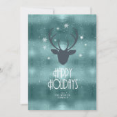 Deer Antlers Arrows Kerstfoto Blauwgroen ID861 Aankondiging (Voorkant)