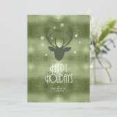 Deer Antlers Arrows kerstfoto Green ID861 Aankondiging (Staand voorkant)