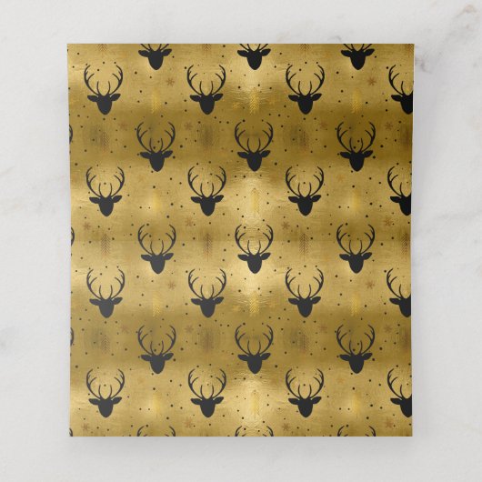 Deer Antlers Arrows Kerstgoud ID861 Plaatskaartje (Binnenkant ongevouwen)