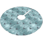 Deer Antlers Arrows kerstpatroon Blauwgroen ID861  Kerstboom Rok (Gekanteld)