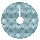 Deer Antlers Arrows kerstpatroon Blauwgroen ID861  Kerstboom Rok (Voorkant)