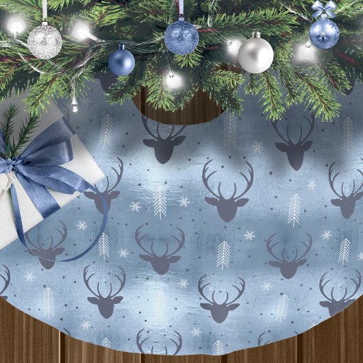 Deer Antlers Arrows kerstpatroonblauw ID861 Kerstboom Rok