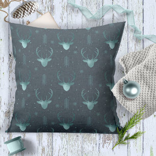 Deer Antlers Arrows Pattern V2 Blauwgroen ID861 Kussen
