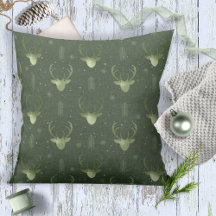 Deer Antlers Arrows Pattern V2 Green ID861