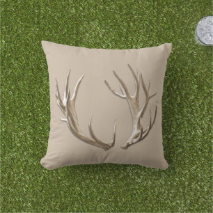 Deer Antlers Beige Animal Natuur Sierkussen