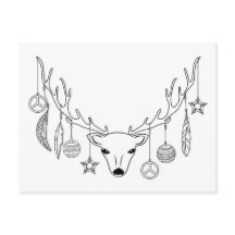 Deer antlers boho style