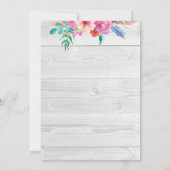 Deer Antlers Bridal Shower Invitations Kaart (Achterkant)