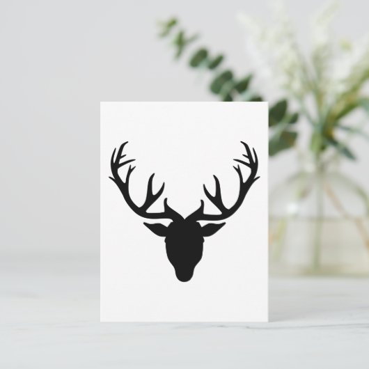 Deer antlers briefkaart (Staand voorkant)