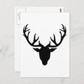 Deer antlers briefkaart (Voorkant / Achterkant)
