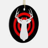 Deer Antlers Bullseye Keramisch Ornament (Rechts)