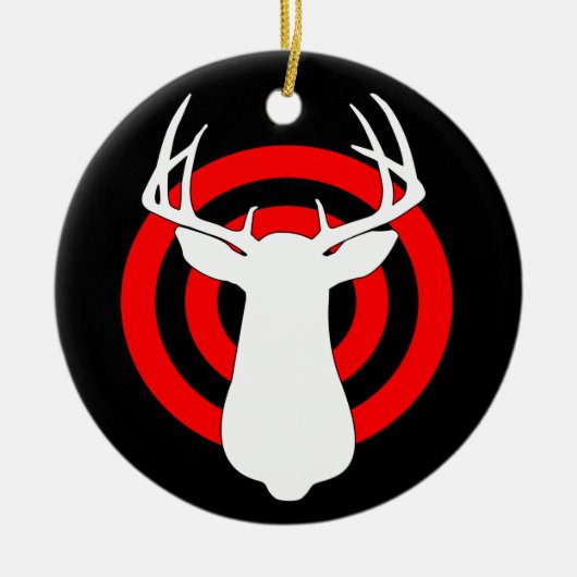 Deer Antlers Bullseye Keramisch Ornament (Voorkant)