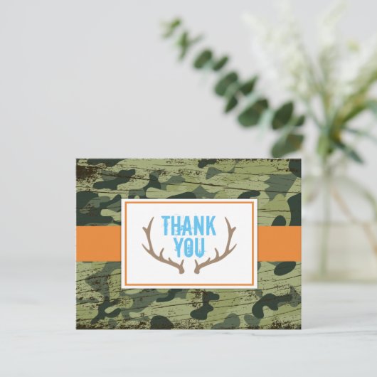 Deer Antlers Dank u Briefkaart (Staand voorkant)