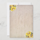 Deer Antlers en Sunflower Rustic Birthday Party Kaart (Achterkant)