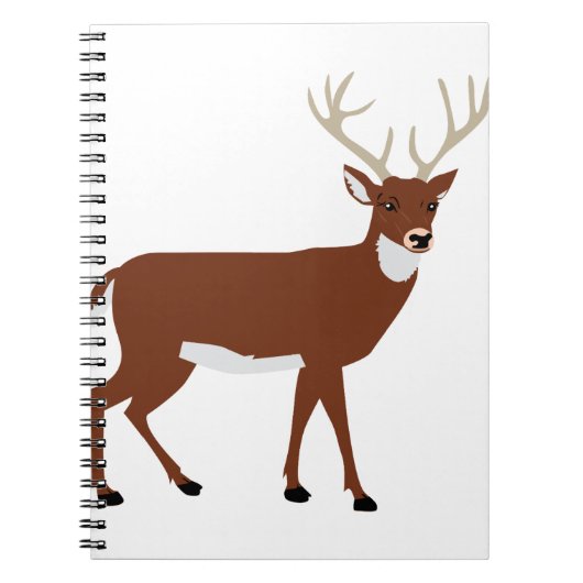 Deer Antlers Forest Animal Vector Notitieboek (Voorkant)