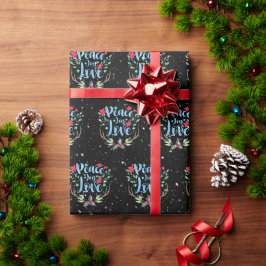 Deer Antlers in Snowflakes Cadeaupapier