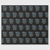 Deer Antlers in Snowflakes Cadeaupapier (Vlak)