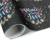 Deer Antlers in Snowflakes Cadeaupapier (Rol Hoek)