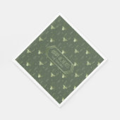 Deer Antlers kerstpatroon Green ID861 Servet (Hoek)