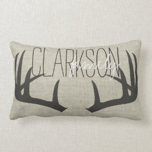 Deer Antlers persoonlijke omkeerbare lumbar Pillow Kussen