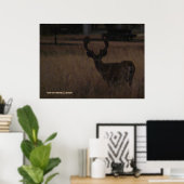 Deer Antlers Poster (Thuiskantoor)